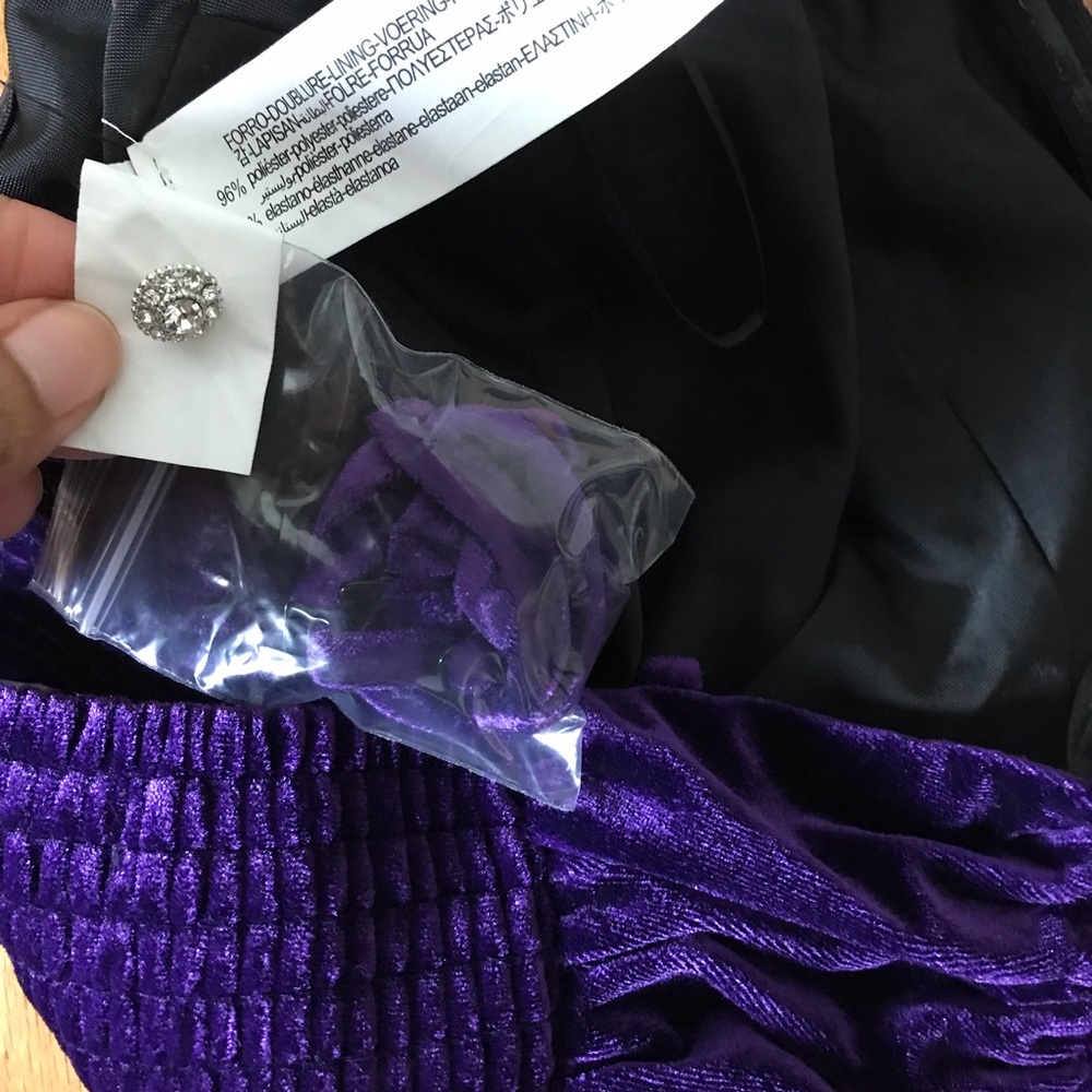 Zara Elegant Purple Velour Top and Skirt Set NWT - Picture 13 of 13
